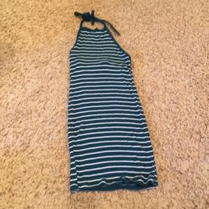 Striped halter dress